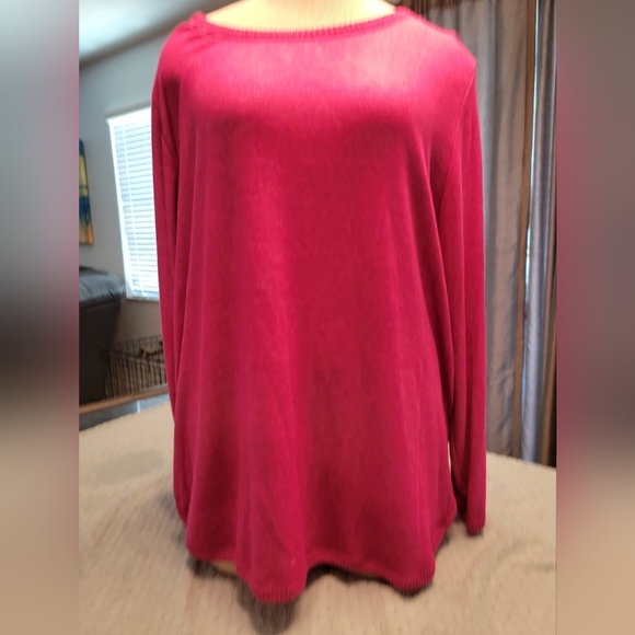 NEW Per Se WOMENS Pink Braided sides Sweater-SOZE 2XL - NWT - Picture 3 of 13